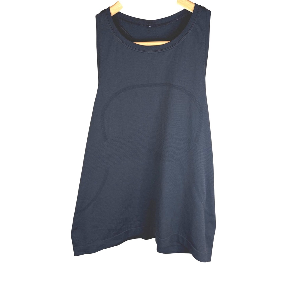 Lululemon Swiftly Tech Size 12 Black Racerback Tank Top Athletic Shirt Womens